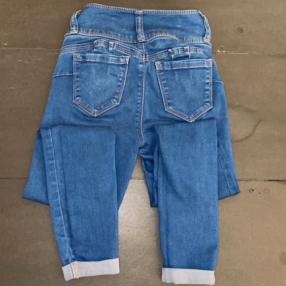 Forever 21 Los Angeles Size 24 3-Button Tap Stretch Denim Ankle Cropped Jeans - Picture 5 of 11